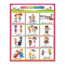 Affiche éducative sur les bonnes manières pour la classe : affiches murales pour les tout-petits, affiches d'apprentissage pour les enfants d'âge