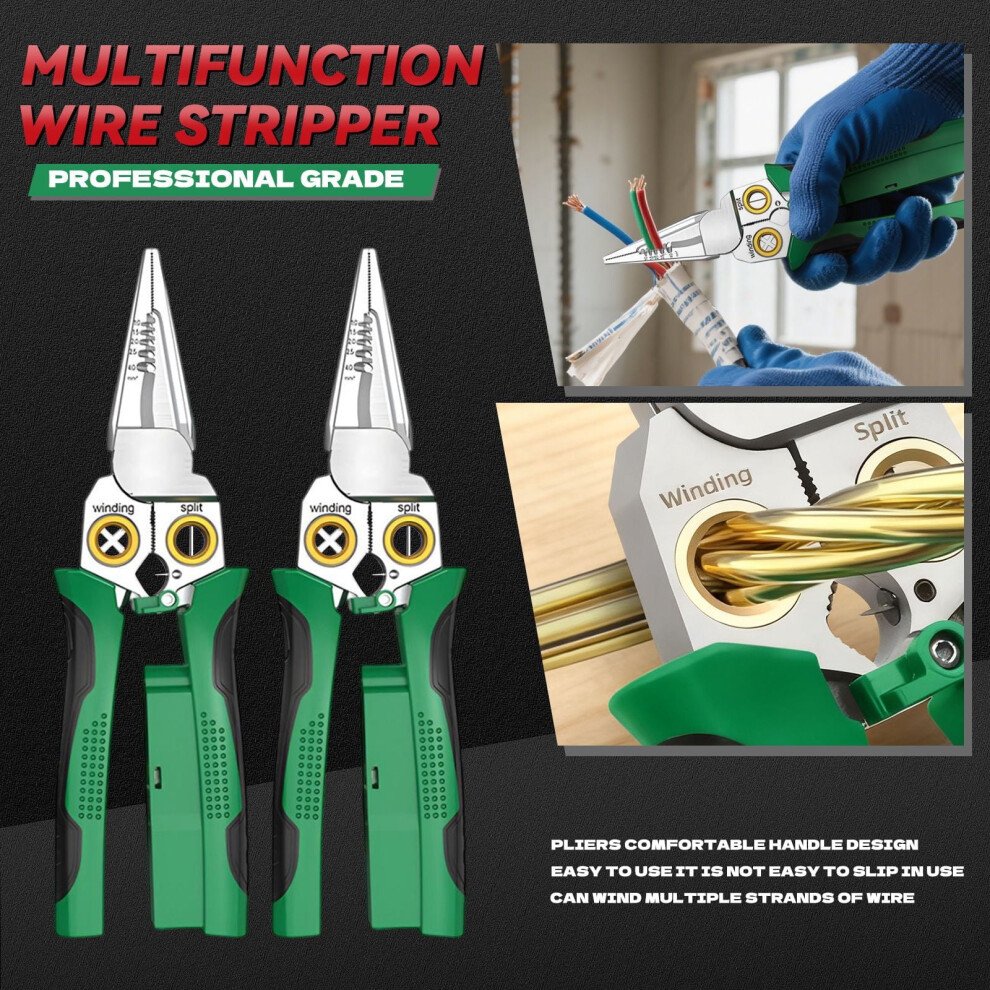 8-In-1 Wire Stripper Pliers With Voltage Tester 9058772273482