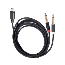 USB C to 6.35mm TRS Cable Type C to Double 6.35mm Cord Widely Compatibility