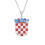 Collier pendentif carte de Croatie, chaîne ajustable 1
