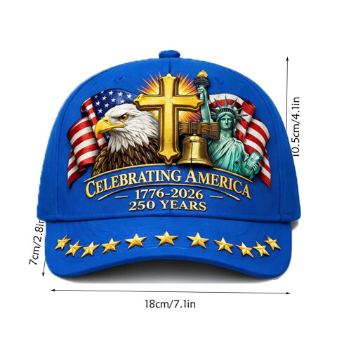 Πατριωτικό Καπέλο Μπέιζμπολ Bald Eagle Liberty Print Ρυθμιζόμενο 1