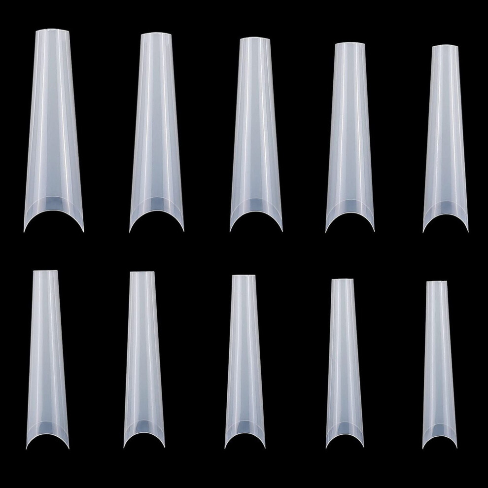 False Nail Tips C Curve Half Cover French Style 500 pcs