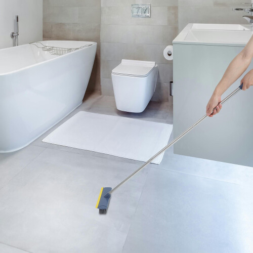 Kitchen Broom with Scraper for Water Removal and Indoor Floor Sweeping 1