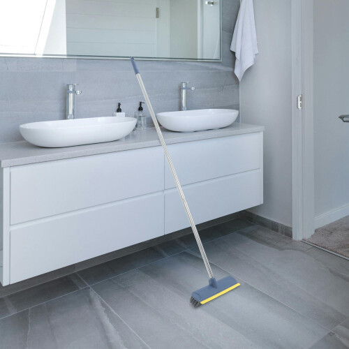 Kitchen Broom with Scraper for Water Removal and Indoor Floor Sweeping 2