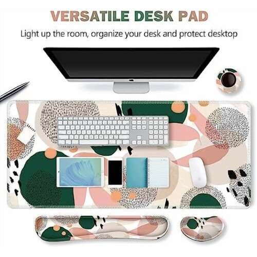 Σετ στήριξης καρπού XXL για gaming mouse pad (4 σε 1) με αφρό μνήμης, ραμμένη άκρη – Συμβατό 1
