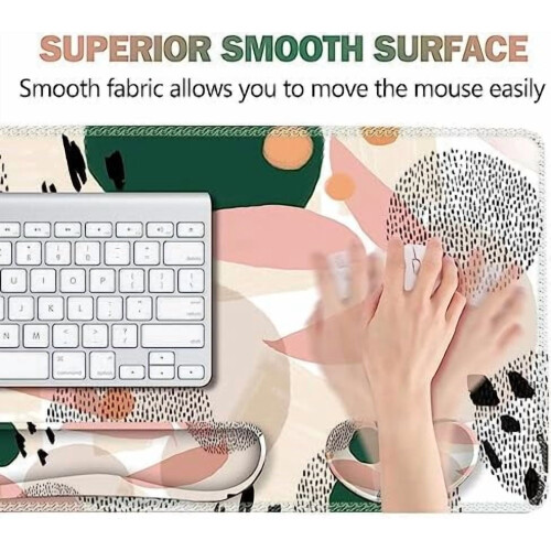 Σετ στήριξης καρπού XXL για gaming mouse pad (4 σε 1) με αφρό μνήμης, ραμμένη άκρη – Συμβατό 2
