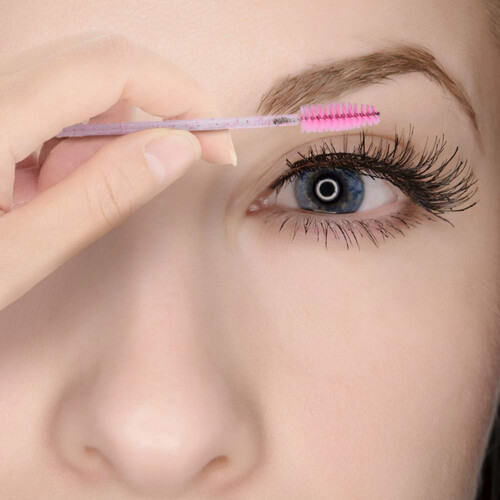 Ensemble de brosses à mascara jetables en cristal noir 2