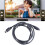 Black Shielded Keyboard Cable 6-Pin Male-to-Male 2-Pack 2