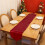 Rode kersttafelloper van polyester, 70 x 13 inch 6