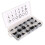 225-Piece Metric NBR Rubber O-Ring Set Black 3