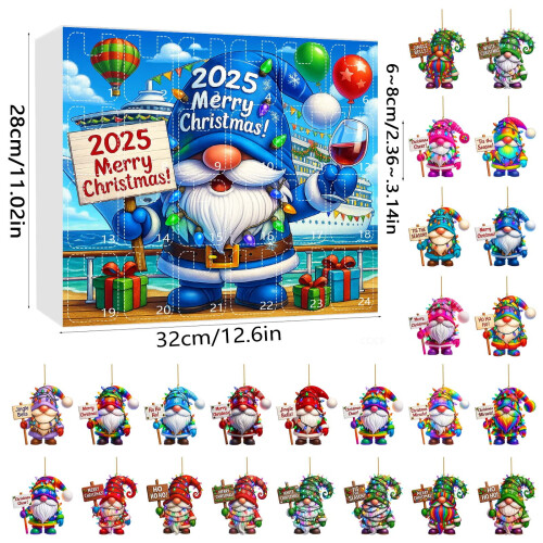 Ημερολόγια Χριστουγέννων Gnomes Advent 2025 (Με 24 ακρυλικά μενταγιόν Gnomes) 2