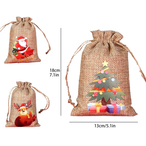 Sacos de juta com cordão para o Natal – Presentes rústicos e doces 2