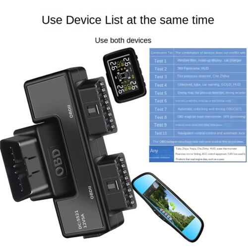 2X OBD2 One Divided Into Two Adaptor Wire 16 Pin 16 Core OBD Expansion Cable Connector Adapter Cable Universal 1