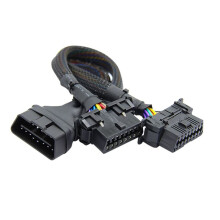 OBD2 Splitter 16 Pin OBD II Splitter Verlängerung 1X Stecker und 2X Buchse Verlängerungskabel Adapter (1FT/30CM) (5 Packung)