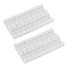 40pcs/lot Wire Fixing Clamp Clip Desktop Wire Clear Clips Holder Clamps Cable Clip Device USB Cord Clips(white)