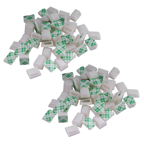 Pince auto-adhesive pour serre-cables, largeur 7 mm, 100 pieces