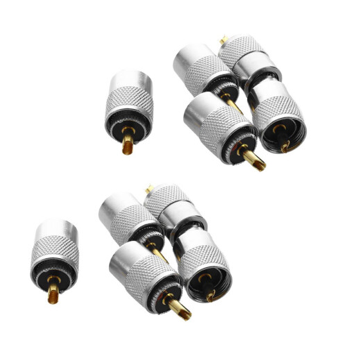 10 Unidades UHF PL259 Conector de Solda para RG8