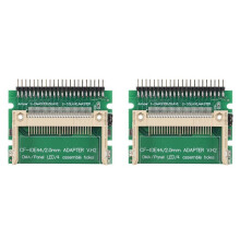 2X Compact Flash Cf Card to Ide 44Pin 2mm Male 2.5 Inch Hdd Bootable Adapter Converter