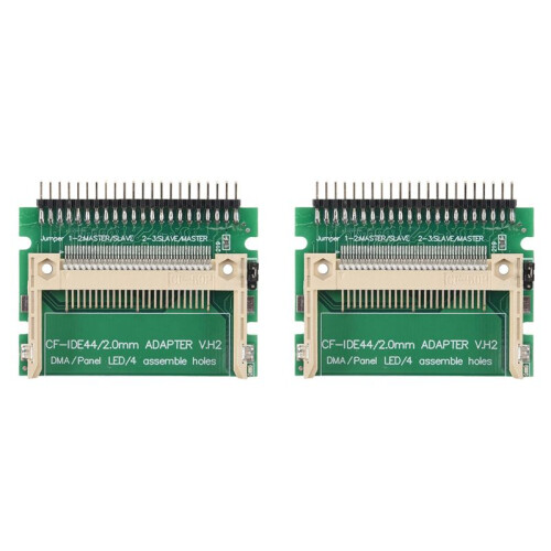 2X Compact Flash Cf Card To Ide 44Pin 2Mm Macho 2,5 Polegadas Hdd Bootable Adapter Converter