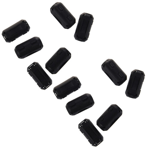 12 Pcs Clip  EMI RFI Noise Ferrite Core Filter for 5mm Cable