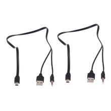 2X 3.5mm Aux USB2.0 Male 5 Pin USB Portable Haute-Parleur Cable Audio