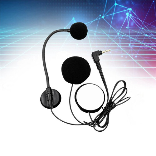 2X Motorcycle Helmets Intercom Mic Headset 2 Speakers 32Ω Microphone for Half-Motorcycle Helmet Elbow Plug 2