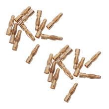 20PCS Gold Tone 4mm Male Banana Plug Bullet Connector Replacements