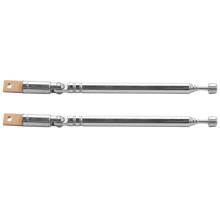 2X Replacement 25.4cm 10 Inch 5 Sections Telescopic Antenna Aerial for Radio TV