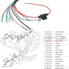 2X 61T-82590-00 Ensemble de Dureté de Faisceau de Câbles Hors-Bord 7 Broches pour Moteur Hors-Bord pour 2T 25HP 30HP C25 C30 Parsun Hidea