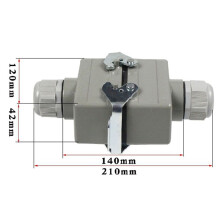 HDC-HE-24 Core Rectangular Heavy Duty Connector for Docking Waterproof Socket Connector for Aerospace Industry 16A