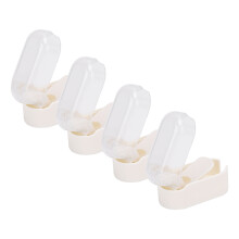 4pcs Wall Mounted Clear Plastic Toothbrush Cases | Self-Adhesive, Non-Punched