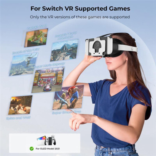 VR-Headset 3D Virtual Reality-Bril Verstelbare Hoofdband 3D VR Virtual Reality-Bril voor   & OLED 2