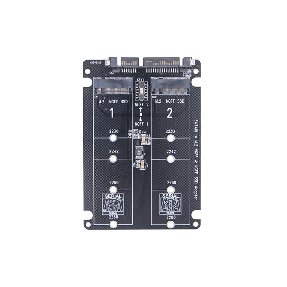 Dual Ngff To Adapter 2 Port M.2 Ssd B Key To Sata3.0 6Gbps Converter For 2230 2242 2260 2280 M2 Ssd For Pc 6133053072800