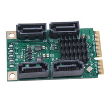 PCI-E 4 Port III 6G PCI Express Controller Card SATA3.0 PCI Express SSD Adapter Card