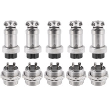 SODIAL (R) 5 Stueck Universal-Schalttafelmontage 16 mm 2-Pin Aviation Verbindungsstecker