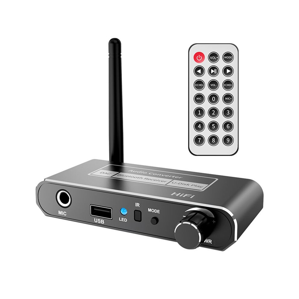 Hifi 5.2 Audio Receiver Coaxial/Mic/Usb U-Disk Input 3.5Mm/L R Rca Output Wireless Adapter For Ktv Car Speaker 4711210815822