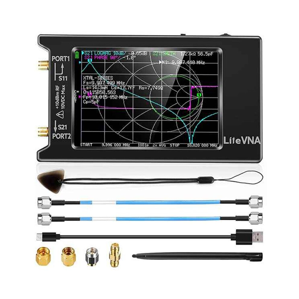 50Khz-6.3Ghz Vector Network Antenna Analyzer 4In Measure S Parameters Vhf Uhf Swr Phase Delay For Chart 4712635850610