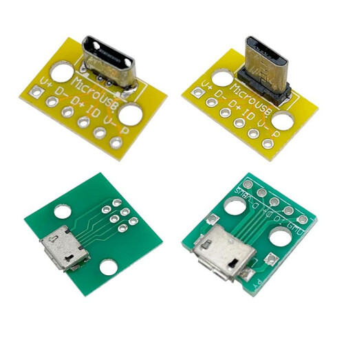 USB to DIP Connector with PCB Board, Micro-USB,USB 2.0,Type C,USB B,USB 3.0,16 Models Socket Adapter Set 2