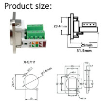 RJ45 Paneelgemonteerde Schroefterminaladapter, RJ45/8P8C Paneelgemonteerde Connector, D-Type RJ45 Vrouwelijke Soldeerloze Terminal