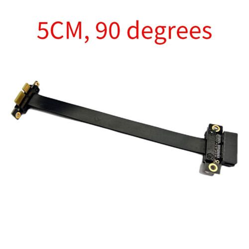Full Speed 3.0 PCIE X1 Adapter Cable 90  Card Extension Cable PCI-Express Shielded Extender for GPU 5CM 1