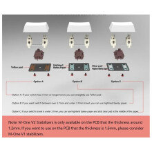 Stabilizer V2 PCB Screw in Stabilizer for 1.2mm PCB for Custom Mechanical Keyboard Kit 2U 6.25U 7U 2X 6.25X 7X(B)