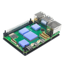 For Raspberry Pi 5 Aluminum Case CNC Case Active and Passive Cooling Cooling Fan Case RPi 5 Metal Case