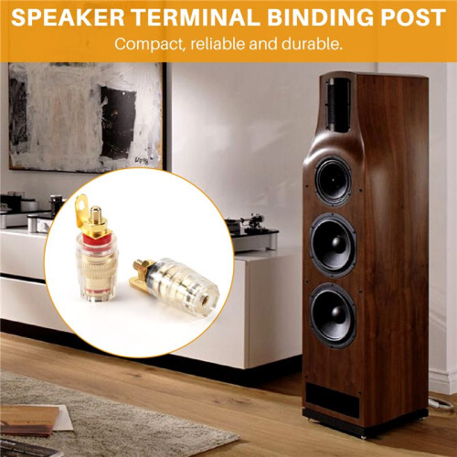 8Pcs 4mm Amplifier Speaker Terminal Binding Post Banana Plug Jack 2