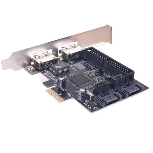 IDE PCI E Adapter Card PCI E To  2.0 + IDE ESATA X2 Combo Adapter Converter  Controller Card 1