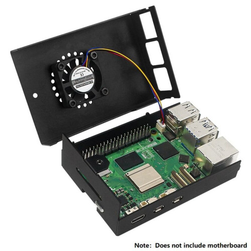 Aluminum Case for Raspberry Pi 5, Pi 5 Case with PWM Fan for Raspberry Pi 5 4GB/8GB, Support Pi 5 Active Cooler 2
