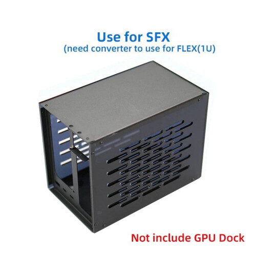 Custodia SFX per Dock GPU TH3P4G3 Compatibile con  per Laptop, Notebook e Scheda Grafica per Alimentatore SFX FlEX (1U)