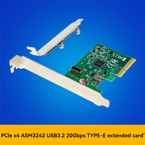 PCI-E X4 to USB 3.2 20Gbps Type-E Expansion Card Network Adapter Card ASM3242 Chip for Win 7/Win 8/Win 10/Linux 1