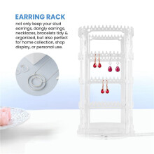360 Support de Boucle D'Oreille Rotatif Support Organisateur de Boucles D'Oreilles Clair, PréSentoir de Stockage de Bijoux en Acrylique pour Boucles