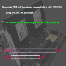 U.2 Dual-Disk Adapter Card Dual-Disk SFF8639 U.2 NVME and 2.5-Inch Hard Drive to PCIE4.0 Split Card