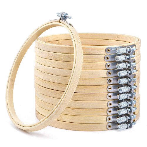 12x6 inch houten borduurringen